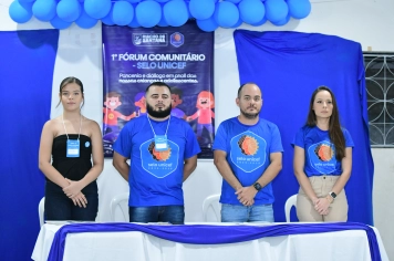 Foto - I FÓRUM COMUNITÁRIO - SELO UNICEF