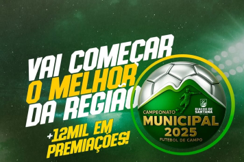 Abertura do Campeonato Municipal 2025 acontece neste domingo