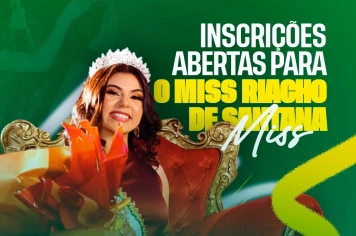 INSCRIÇÕES ABERTAS PARA O MISS RIACHO DE SANTANA 2026!