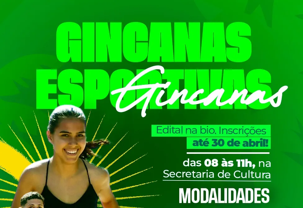  INSCRIÇÕES ABERTAS PARA AS TRADICIONAIS GINCANAS 