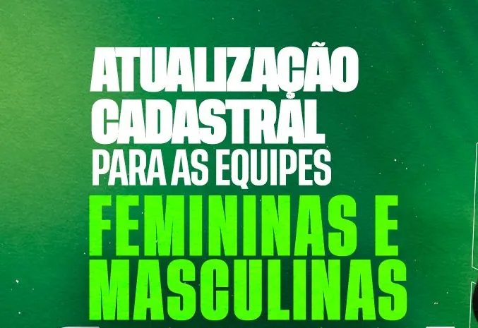 Atualização cadastral para as equipes femininas e masculinas de futsal
